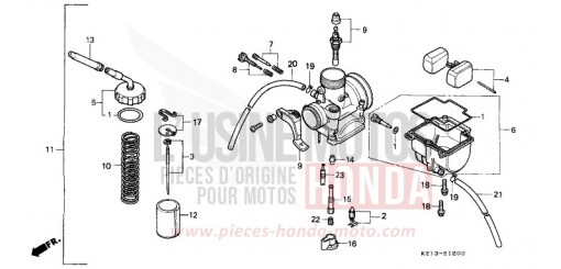 CARBURATEUR MTX125RWH de 1987